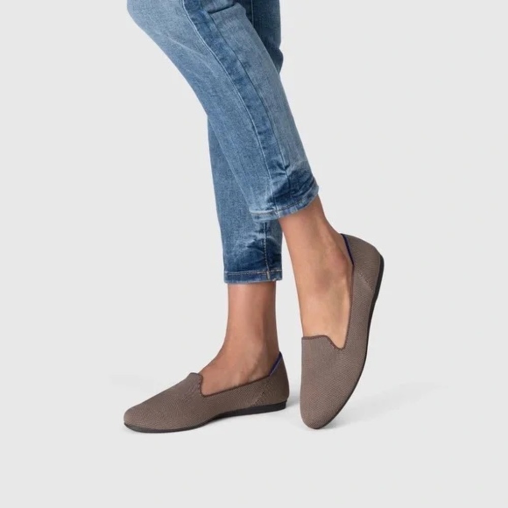 Rothy’s • The Loafer knit flat Mocha slip on taupe brown discontinued retired